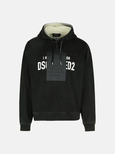 Dsquared2 Black Cotton Sweatshirt