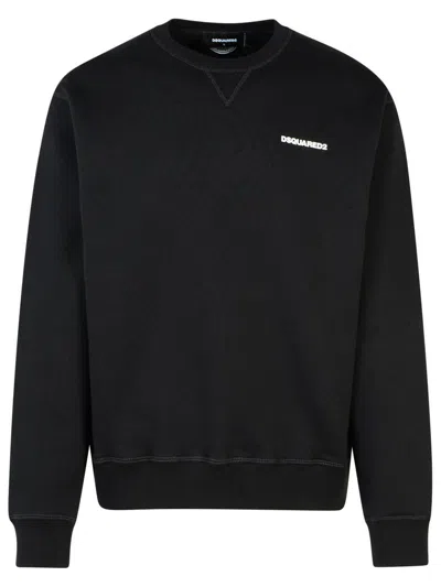 Dsquared2 Black Cotton Sweatshirt
