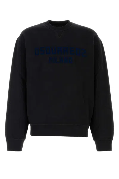 Dsquared2 Black Cotton Sweatshirt