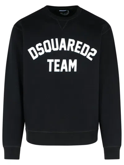 DSQUARED2 BLACK COTTON SWEATSHIRT