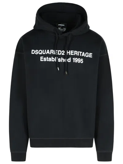 Dsquared2 Men Relax Fit Hoodie In Black