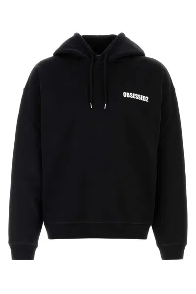DSQUARED2 BLACK COTTON SWEATSHIRT