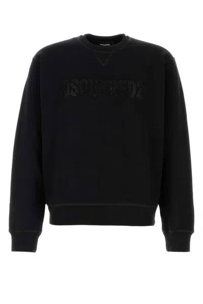 DSQUARED2 DSQUARED2 BLACK COTTON SWEATSHIRT
