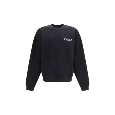 Dsquared2 Black Cotton Sweatshirt