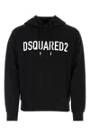 Dsquared2 Logo Cotton Hoodie In Black
