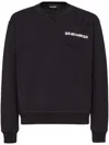 Dsquared2 Men's Printed Scratch Cool Fit Crewneck Sweatshirt Black In Black
