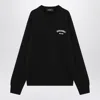 Dsquared2 Black Crewneck Sweatshirt With Logo Lettering On The Front In Cotton Man
