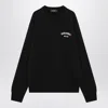 Dsquared2 Black Crewneck Sweatshirt With Logo Lettering On The Front In Cotton Man In Black