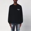 Dsquared2 Black Crewneck Sweatshirt With Logo Lettering On The Front In Cotton Man In Black