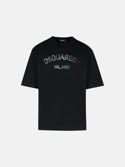 Dsquared2 Black Cotton T-shirt