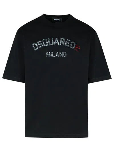 Dsquared2 Black Cotton T-shirt