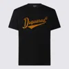 Dsquared2 Black T-shirt With Logo Print On The Front In Black