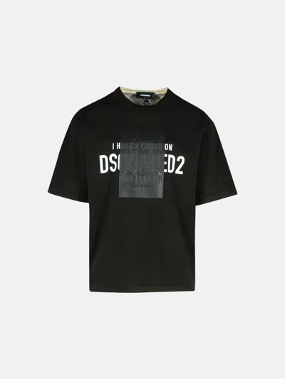 Dsquared2 Black Cotton T-shirt
