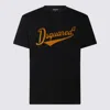 Dsquared2 Black T-shirt With Logo Print On The Front In Black