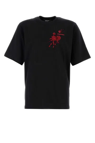 Dsquared2 Black Cotton T-shirt