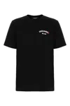 Dsquared2 Black Crewneck T-shirt With Front Logo And Graphic Print On The Back In Cotton Man In Black