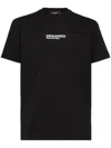 Dsquared2 'cool Fit Tee' Black T-shirt With Logo Print On The Front In Cotton Man In Black