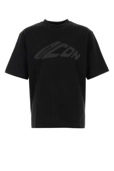 DSQUARED2 BLACK COTTON T-SHIRT