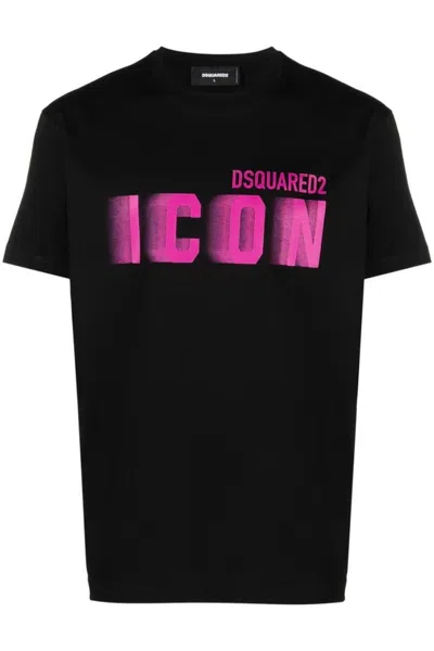 Dsquared2 Black Cotton T-shirt