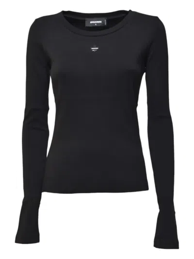 DSQUARED2 BLACK COTTON T-SHIRT
