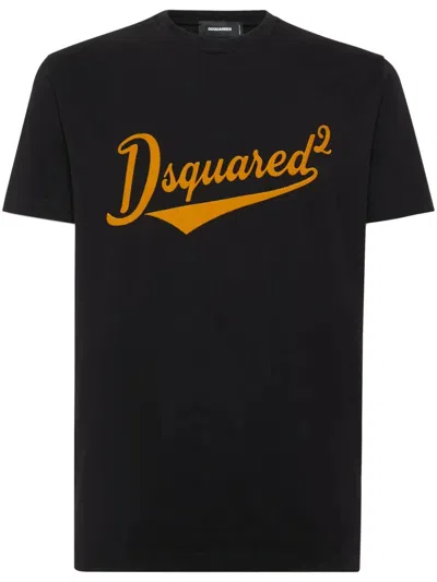 DSQUARED2 DSQUARED2 BLACK COTTON T-SHIRT
