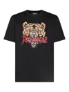 Dsquared2 Black Cotton Regular Fit T-shirt With Bear Print In Black