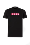 Dsquared2 D2 Logo Patch Crewneck T-shirt In Black