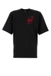 Dsquared2 Cotton Crew Neck T-shirt With Sequined Embroidery In Black