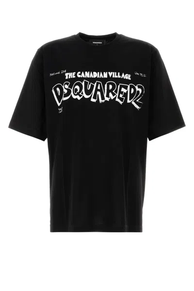 Dsquared2 Skater Fit Cotton T-shirt In Black