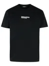 Dsquared2 'cool Fit Tee' Black T-shirt With Logo Print On The Front In Cotton Man In Black