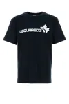 Dsquared2 Cotton Crew Neck T-shirt With Short Sleeves In Blue