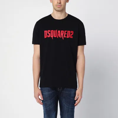 Dsquared2 Black Cotton T-shirt With Logo