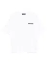 Dsquared2 Black Cotton T-shirt With Logo Detailing In White