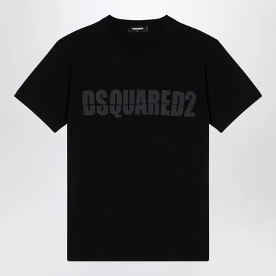 Dsquared2 Black Cotton T-shirt With Logo Men