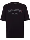 Dsquared2 Black Cotton T-shirt With Print In Black