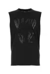 Dsquared2 Sleeveless Crew Neck Tank Top With Graphic Print In Black