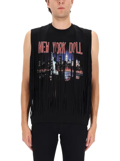 Dsquared2 Black Cotton T-shirt In Multi