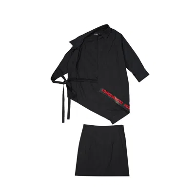 Dsquared2 Black Cotton Two-piece Suit