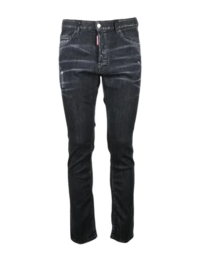 Dsquared2 Black Cotton-blend Cool Guy Jeans In Gray