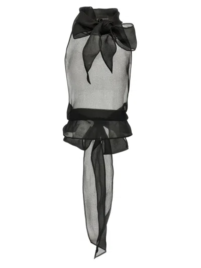 DSQUARED2 BLACK COUTURE BOW TOP