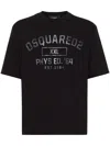 Dsquared2 Physical Education Crew Neck Graphic T-shirt In Black