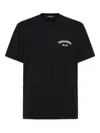 Dsquared2 Black Crew-neck T-shirt With Logo On The Front In Cotton Man In Black