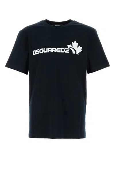 DSQUARED2 BLACK CREWNECK LOGO T-SHIRT