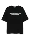 Dsquared2 Heritage Logo Loose Fit T Shirt In Black