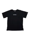 Dsquared2 Black Crewneck T-shirt With Logo Lettering On The Front In Cotton Boy In Black