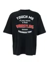 Dsquared2 Black Crewneck T-shirt With Print On The Front In Cotton Man