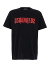 Dsquared2 Logo-print Crewneck T-shirt In Black
