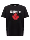 Dsquared2 Black Crewneck T-shirt Witrh Screaming Maple