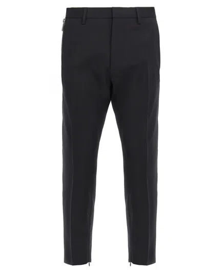 DSQUARED2 BLACK D2 HEADQUARTER SKINNY TECHNO PANTS