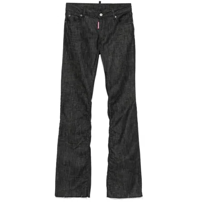 DSQUARED2 DSQUARED2 BLACK DENIM - FLARED JEANS WOMEN